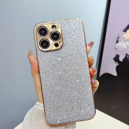 ✨ Anpassningsbart elektropläterat glitterfodral för telefon ✨