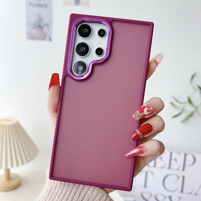 Customized Metal Lens Ring Frosted Phone Case