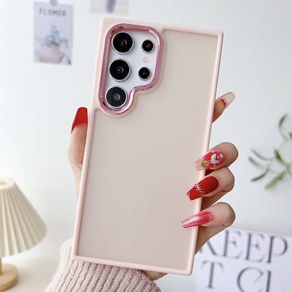 Customized Metal Lens Ring Frosted Phone Case