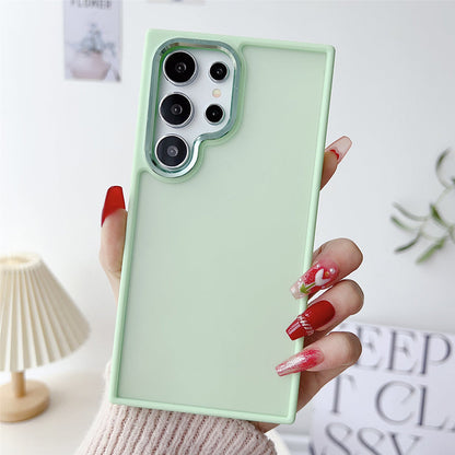 Customized Metal Lens Ring Frosted Phone Case