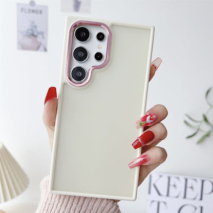 Customized Metal Lens Ring Frosted Phone Case